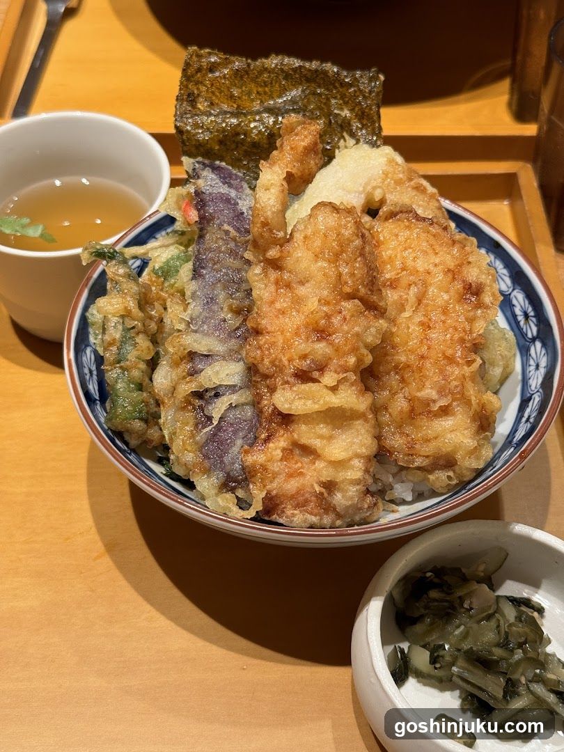 Tempura Rice Bowl with Side Dishes