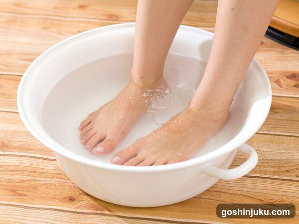 Foot Soak in Basin