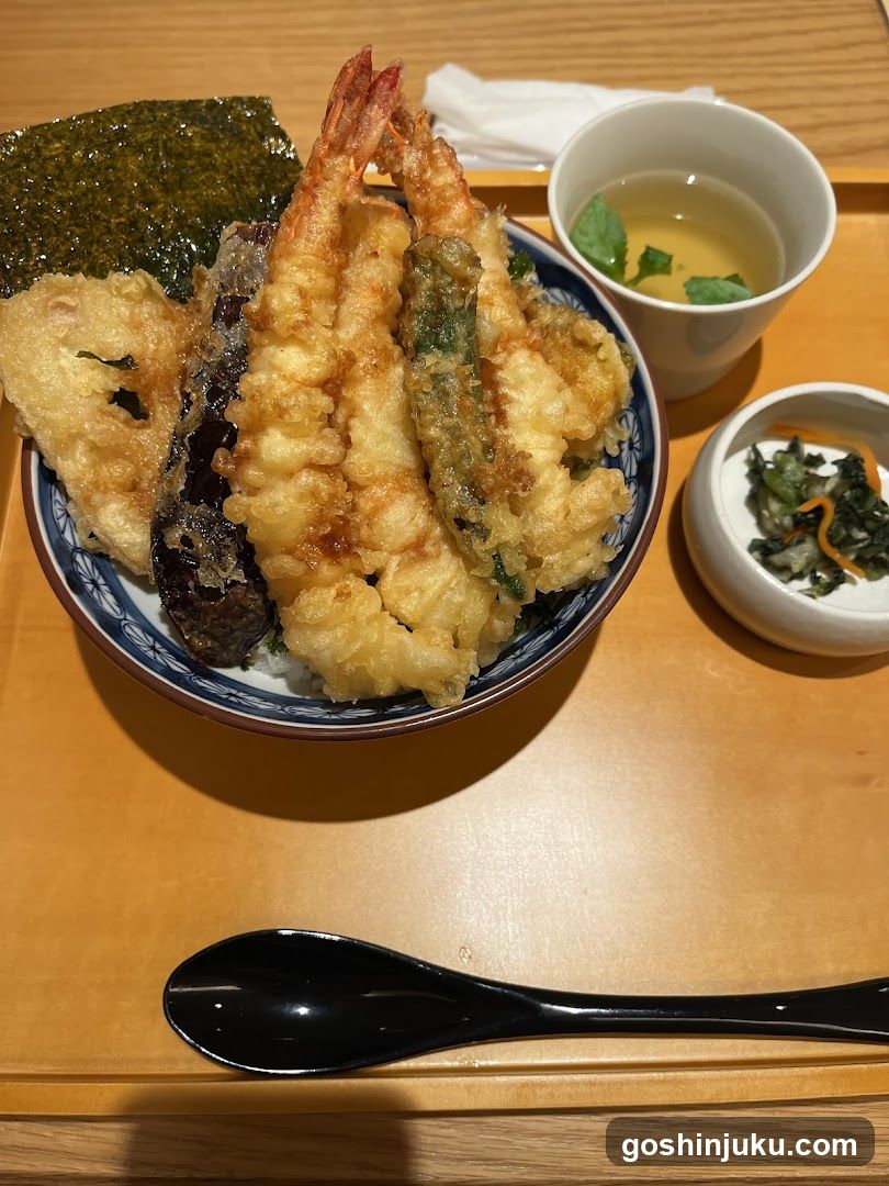 Tempura Bowl with Side Dishes