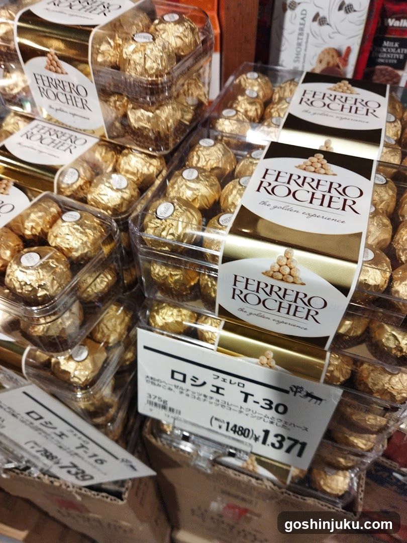Ferrero Rocher chocolates display