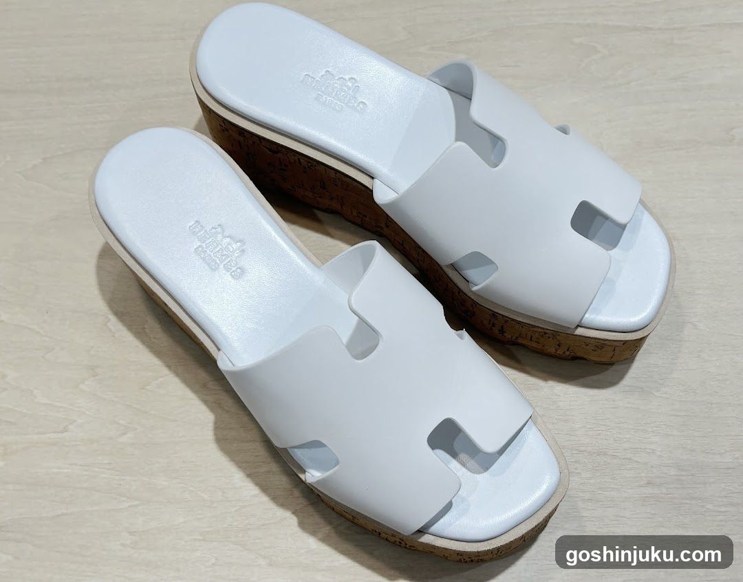 White Cork Slide Sandals