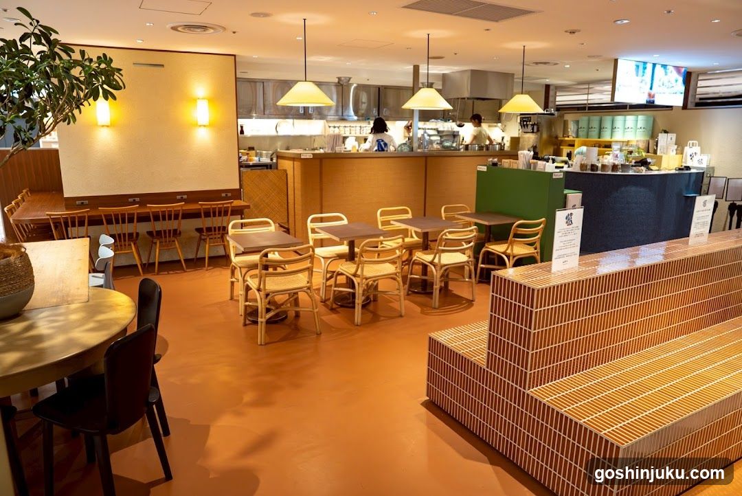 Interior of a modern café or restaurant