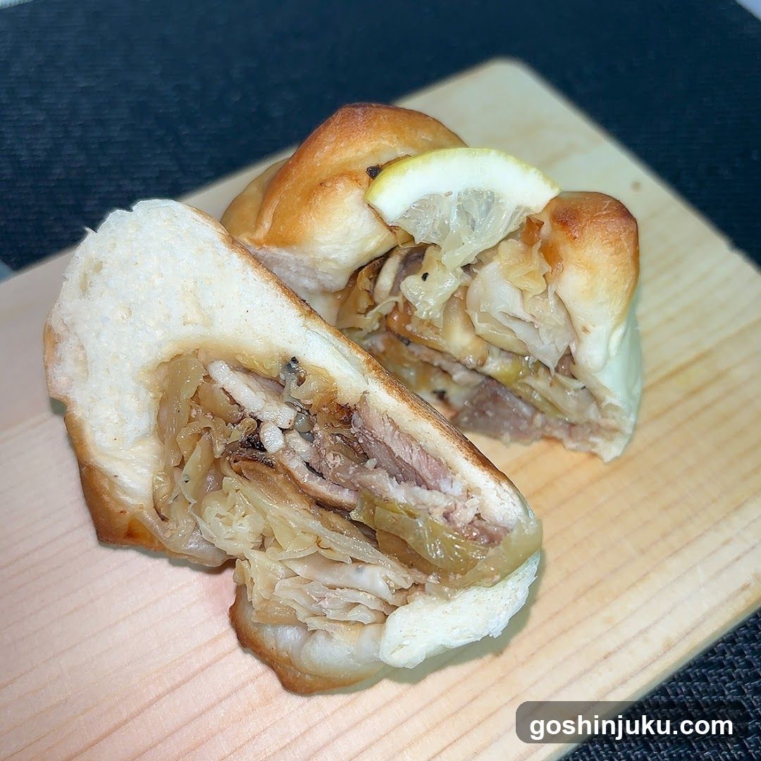 Sausage Sandwich with Sauerkraut and Lemon