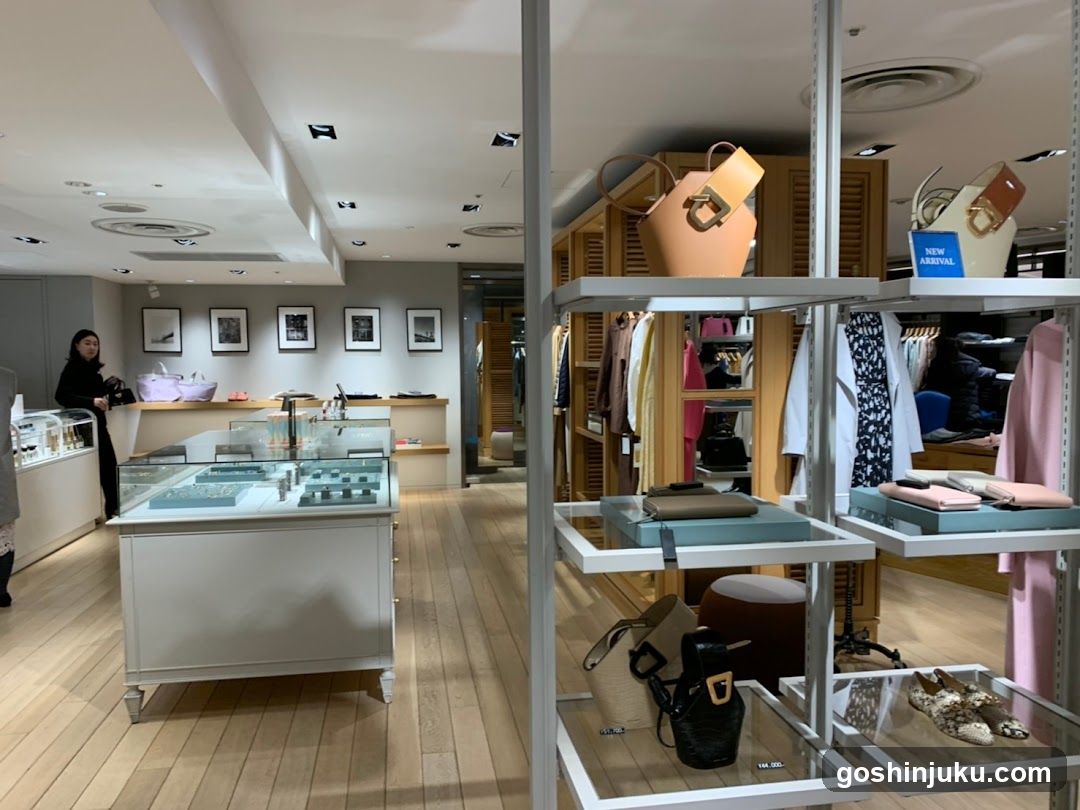 Interior of a fashion and accessory boutique