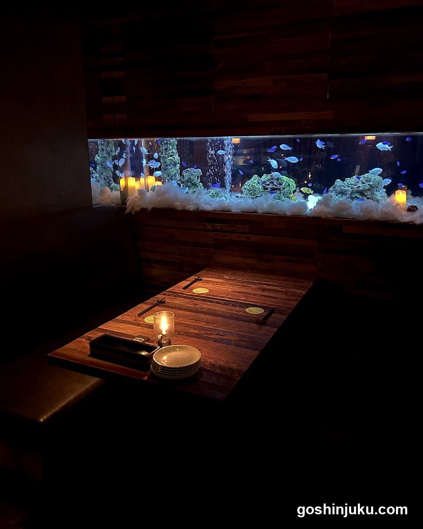 Restaurant Interior with Aquarium