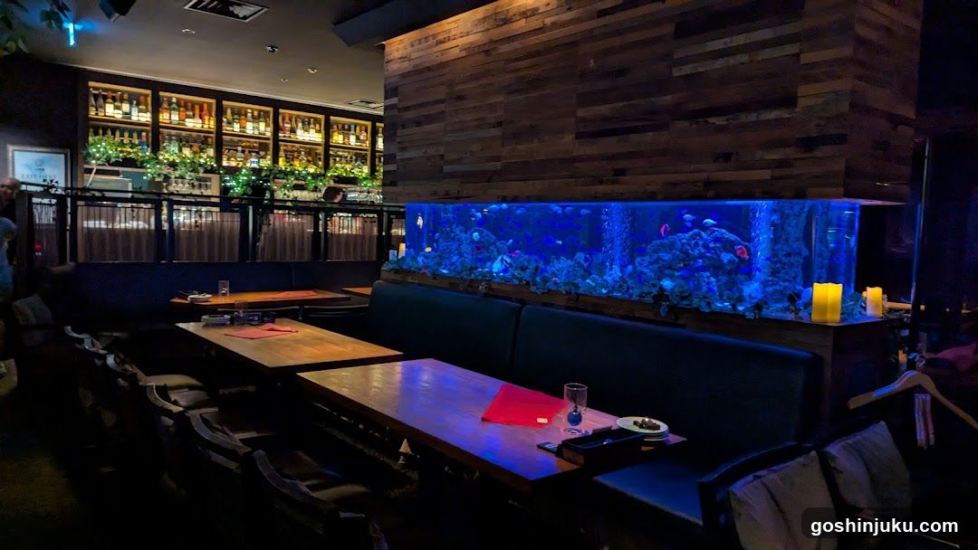 Restaurant Interior with Aquarium