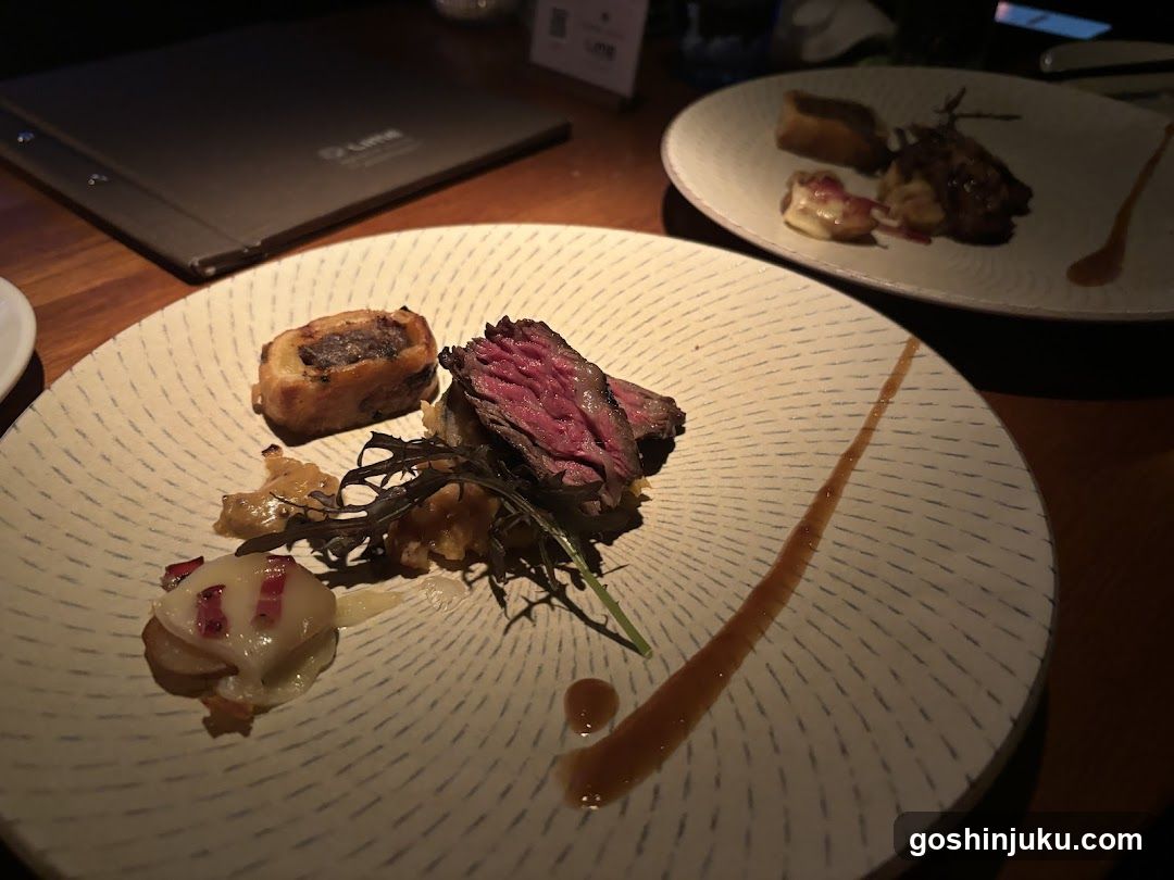 Fine Dining Plate with Steak and Sides