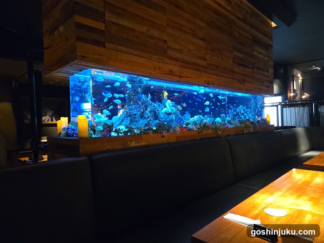 Restaurant Interior with Aquarium