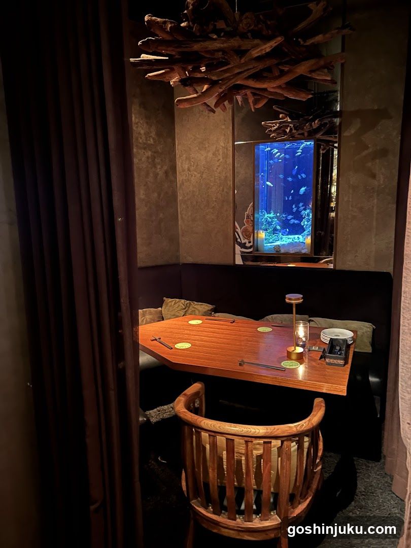 Restaurant Interior with Aquarium