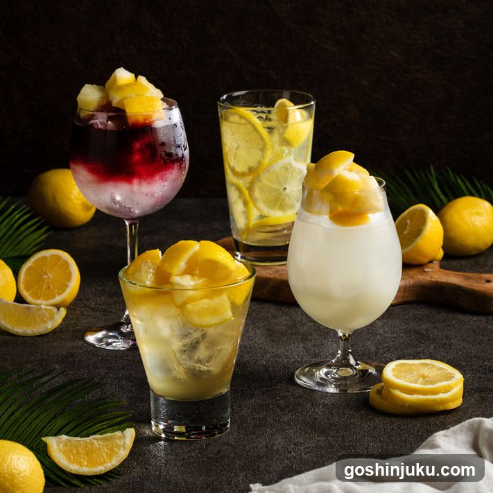 Lemonade and Citrus Drinks Display