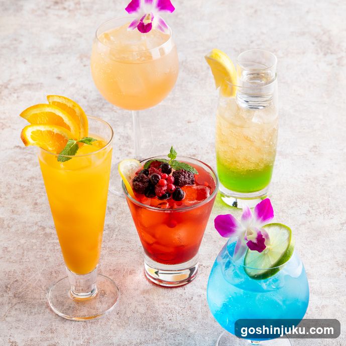 Colorful Cocktail Arrangement