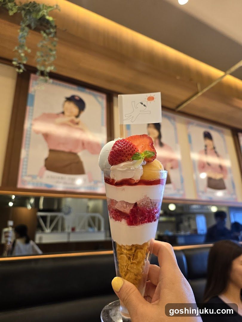 Strawberry Dessert in a Glass Cup