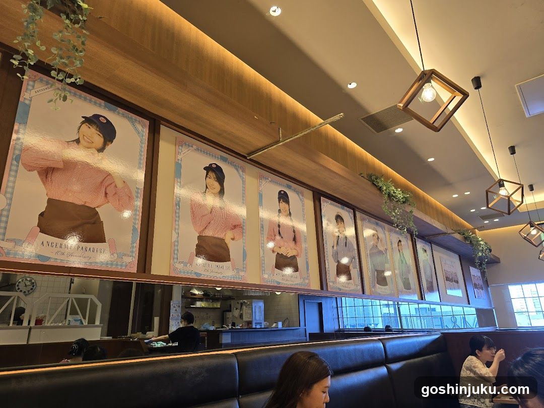 Restaurant Interior with Wall Posters