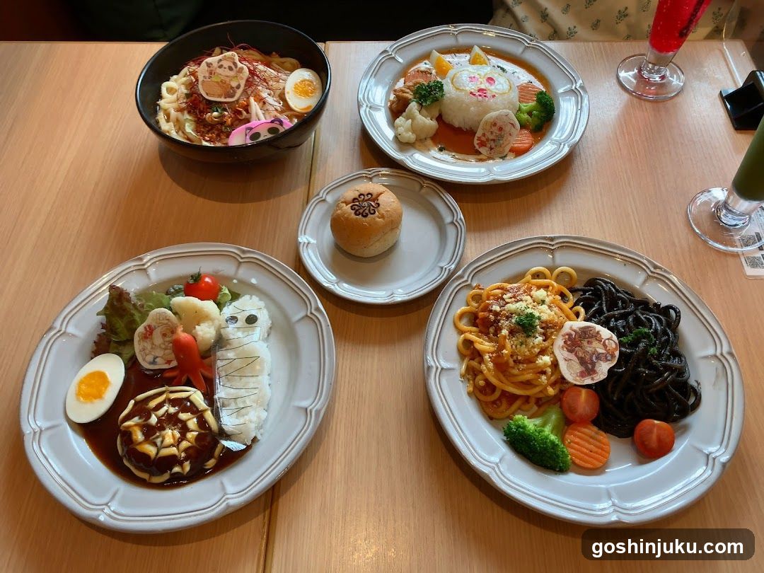 Dining Table with Japanese-style Meals