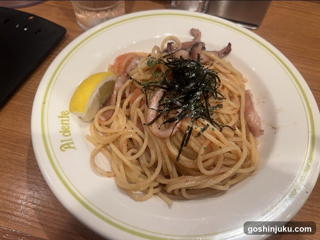 Pasta with Seafood and Seaweed