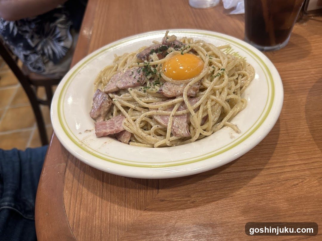 Spaghetti with Egg and Bacon