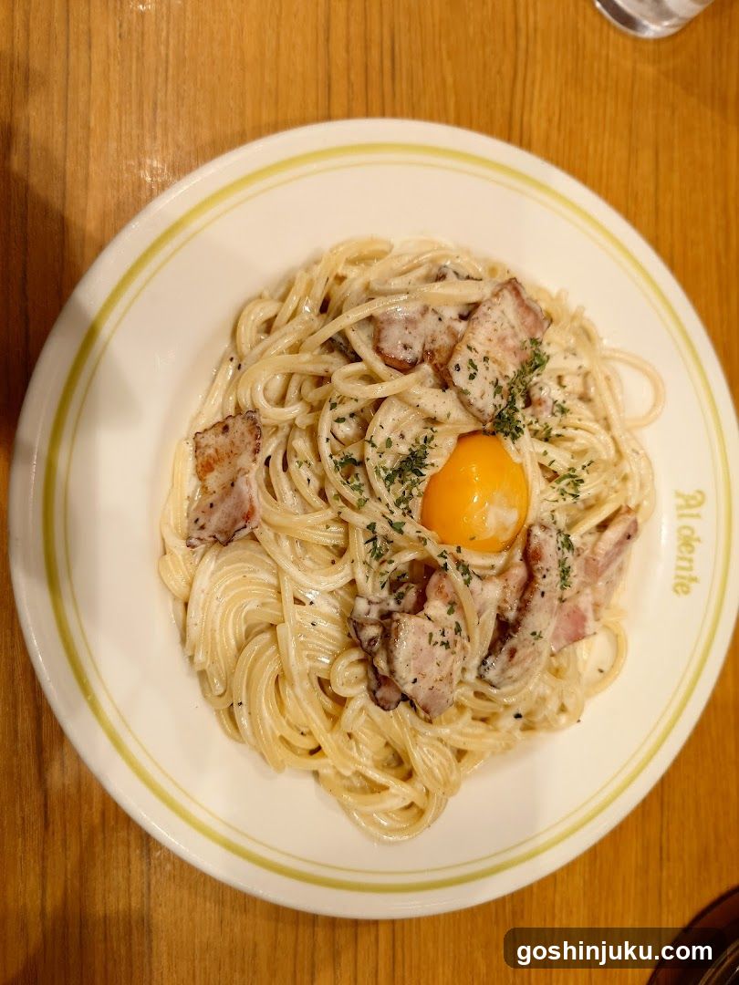 Pasta with Egg and Bacon