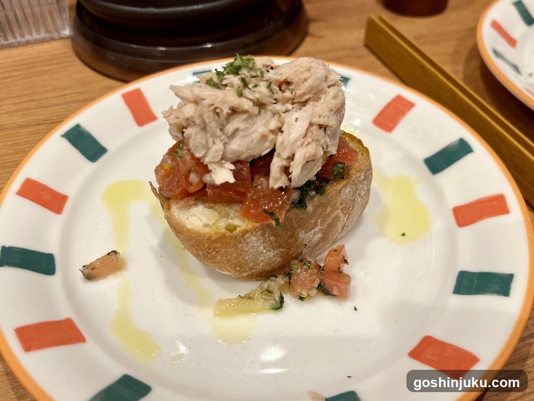 Tuna Bruschetta with Tomato Relish