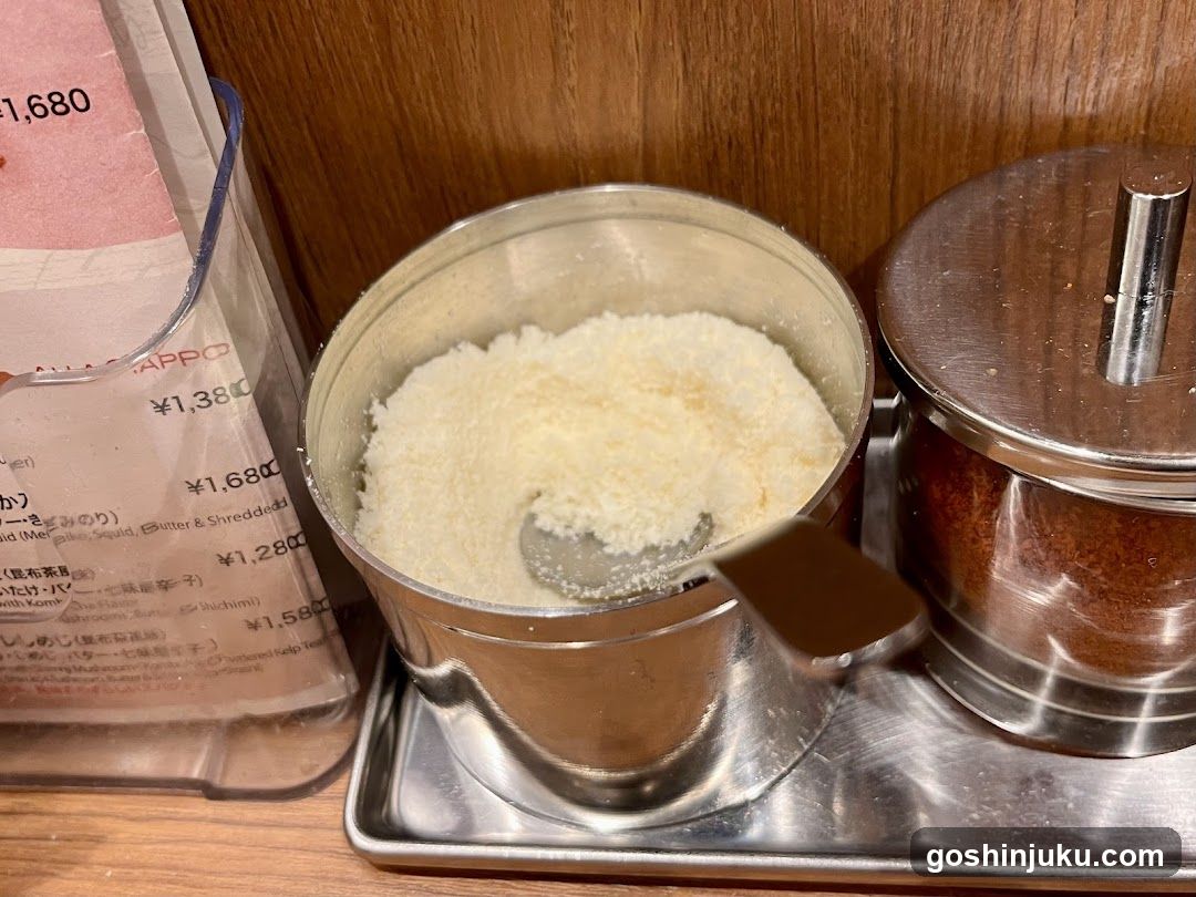 Condiment Station with Cheese and Spice