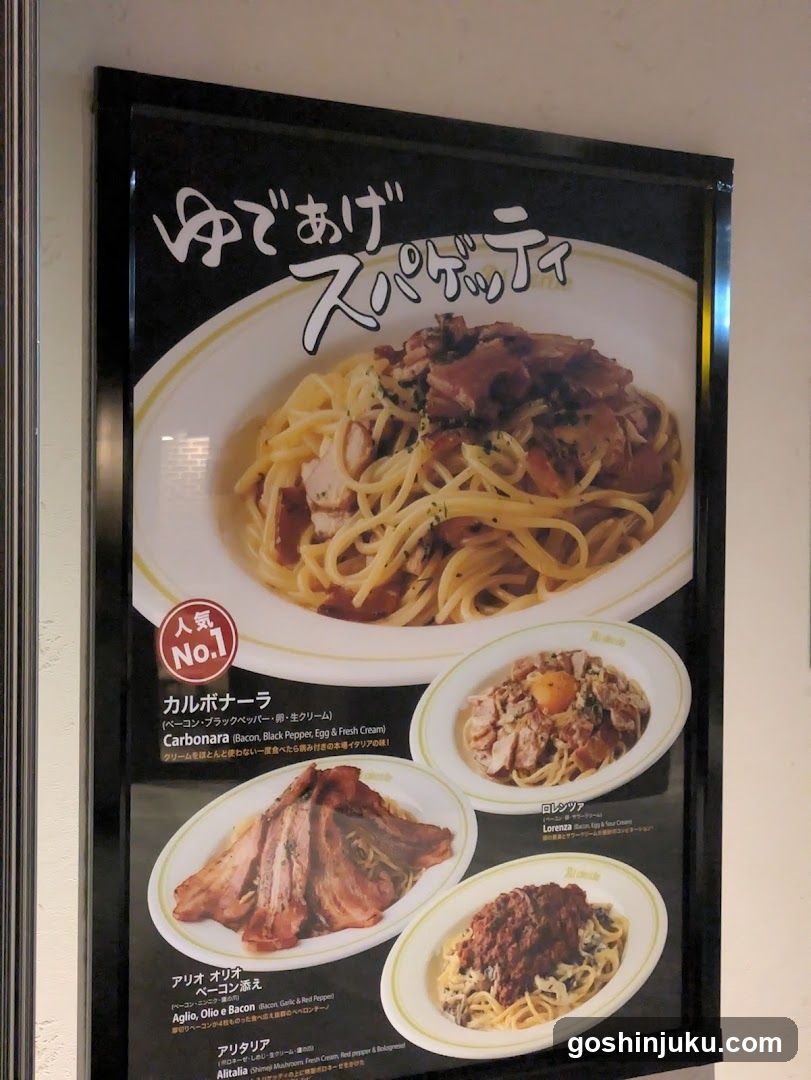 Spaghetti Menu Poster