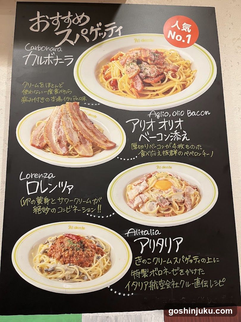 Italian Spaghetti Menu Board