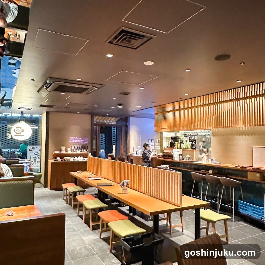 Interior of a Japanese-style restaurant or cafe