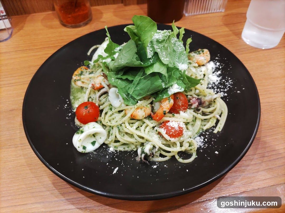 Pasta with Seafood and Greens