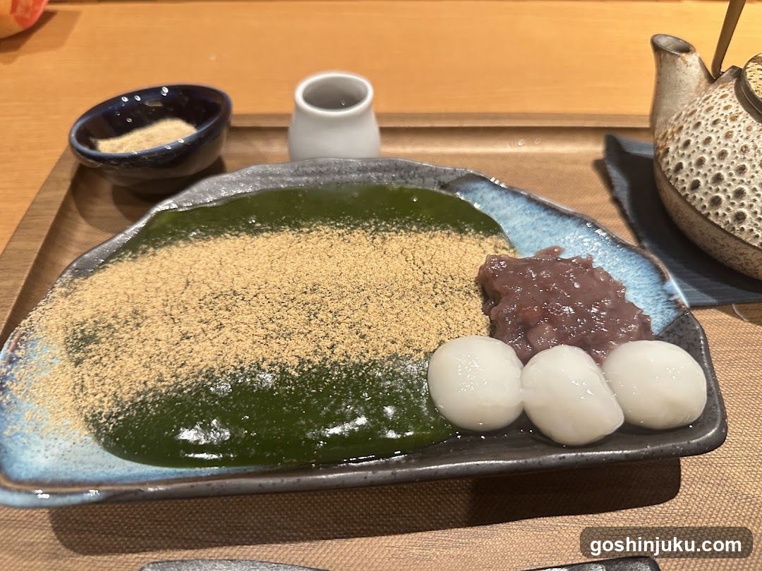 Matcha Dessert with Dango and Azuki