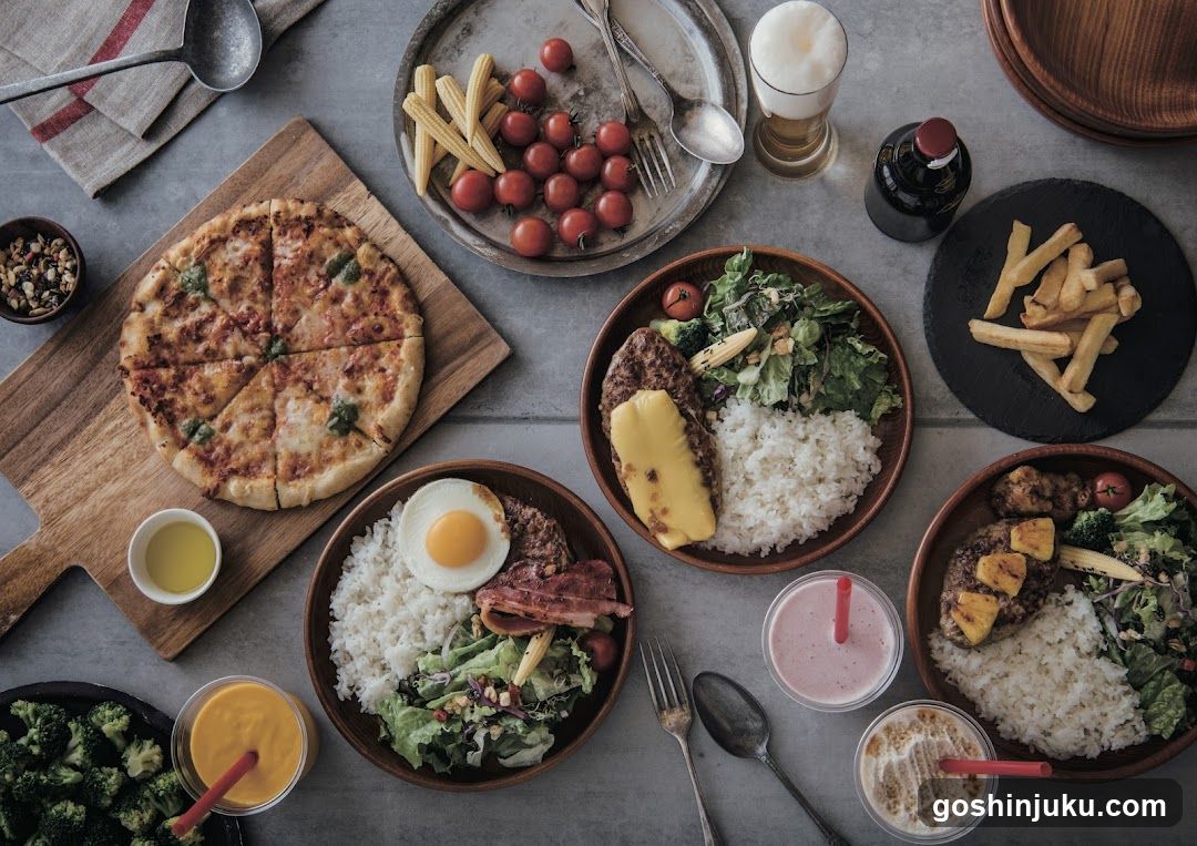 Food Spread on Table