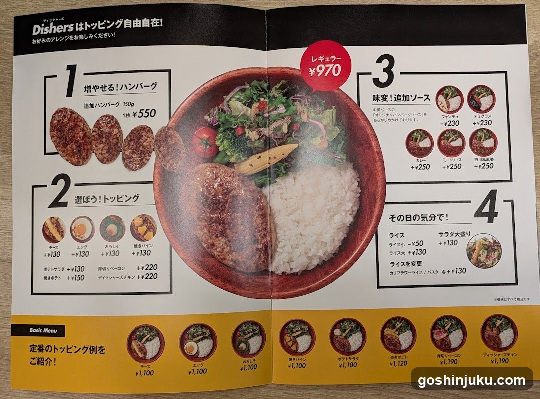 Dishers Menu Page