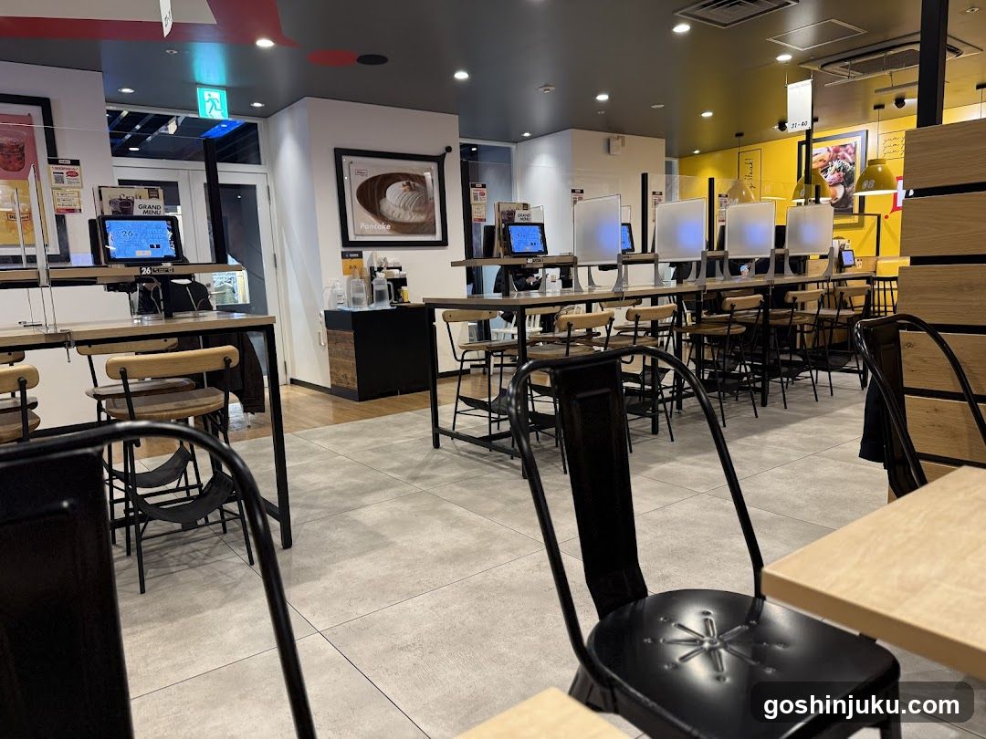 Restaurant Interior with Tables and Chairs