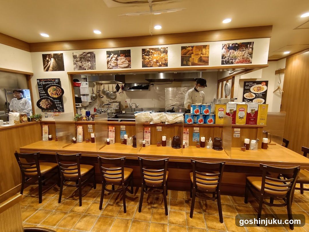 Restaurant Interior with Counter Seating