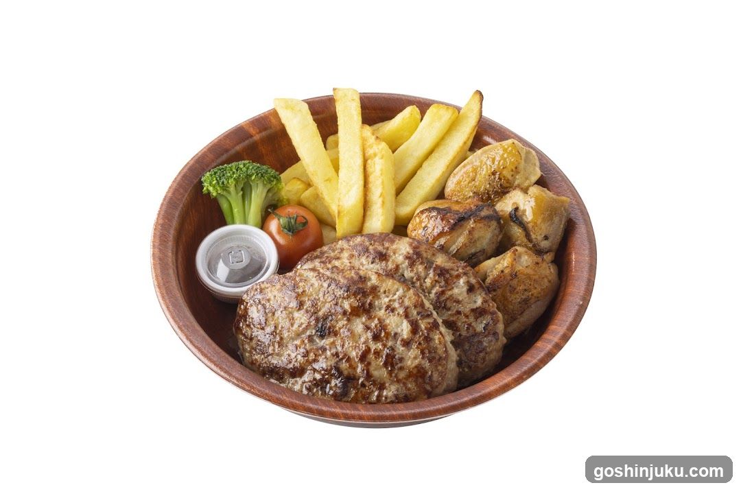 Grilled Steak with Fries and Vegetables
