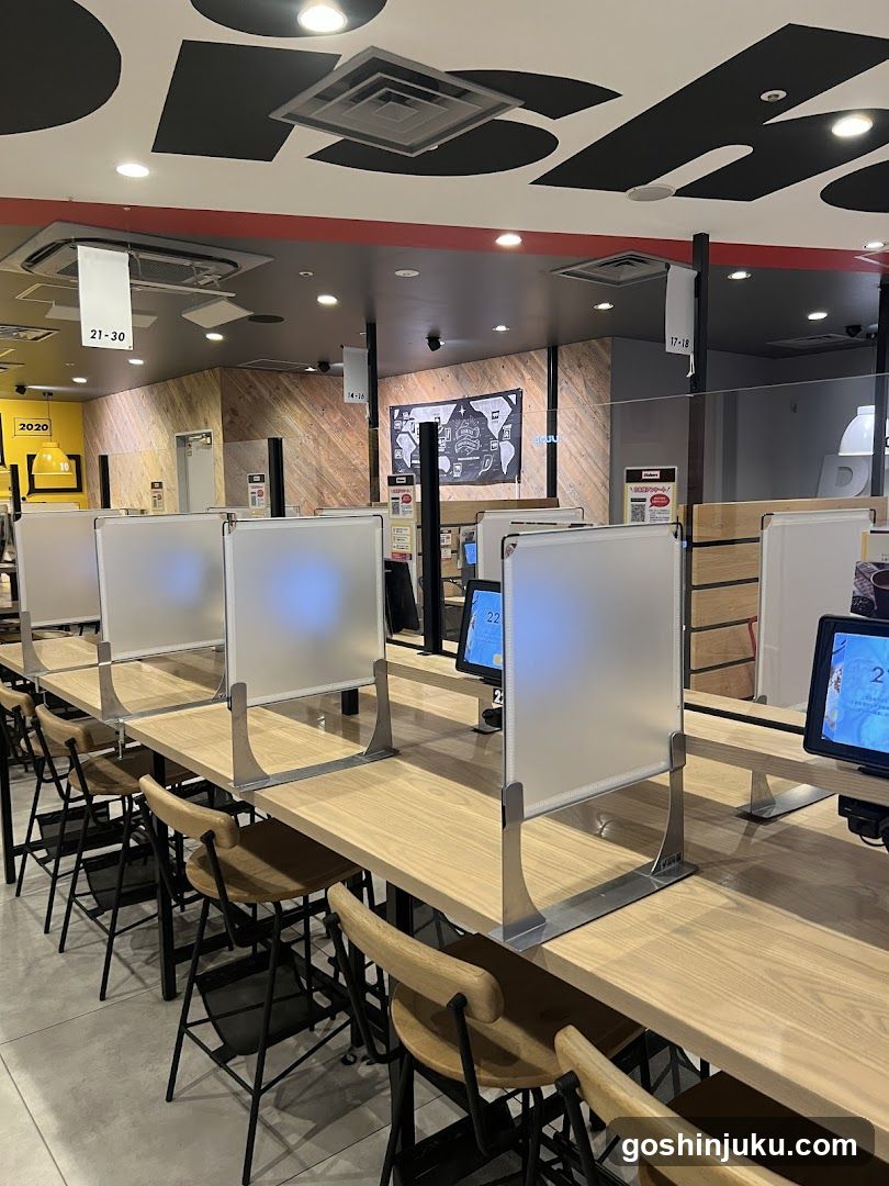 Restaurant Interior with Booth Seating