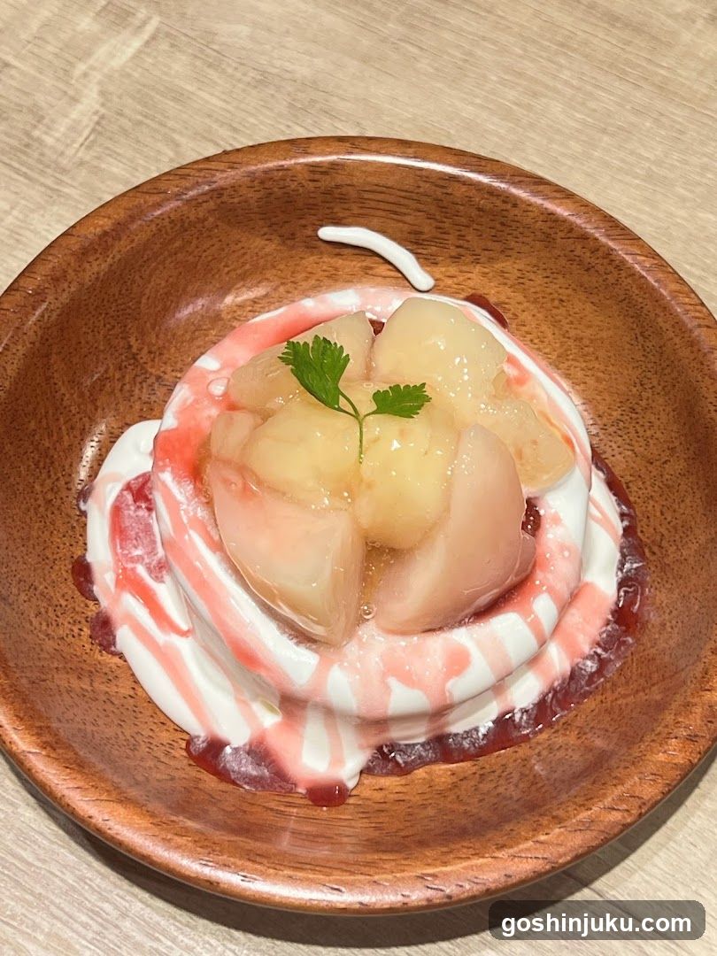 Dessert with Peach and Cream