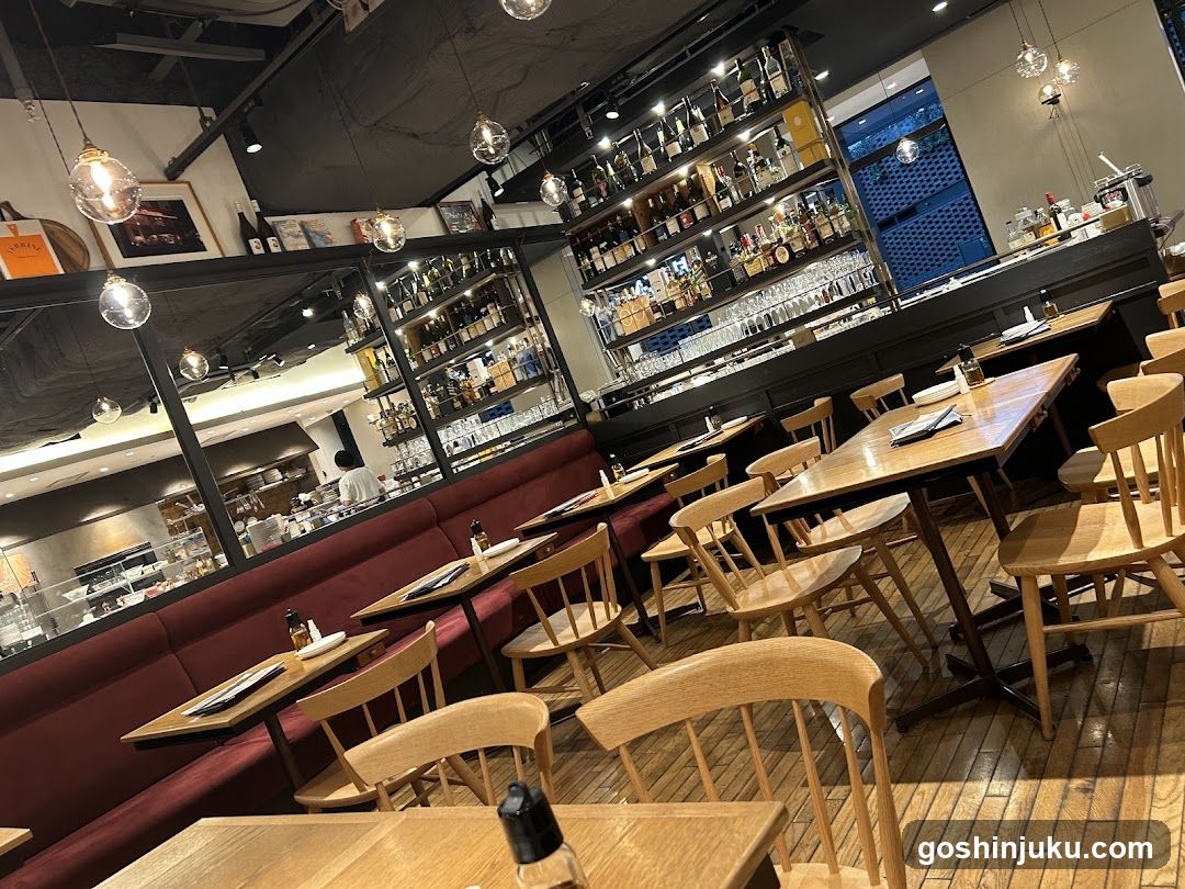 Restaurant Interior with Bar and Dining Area