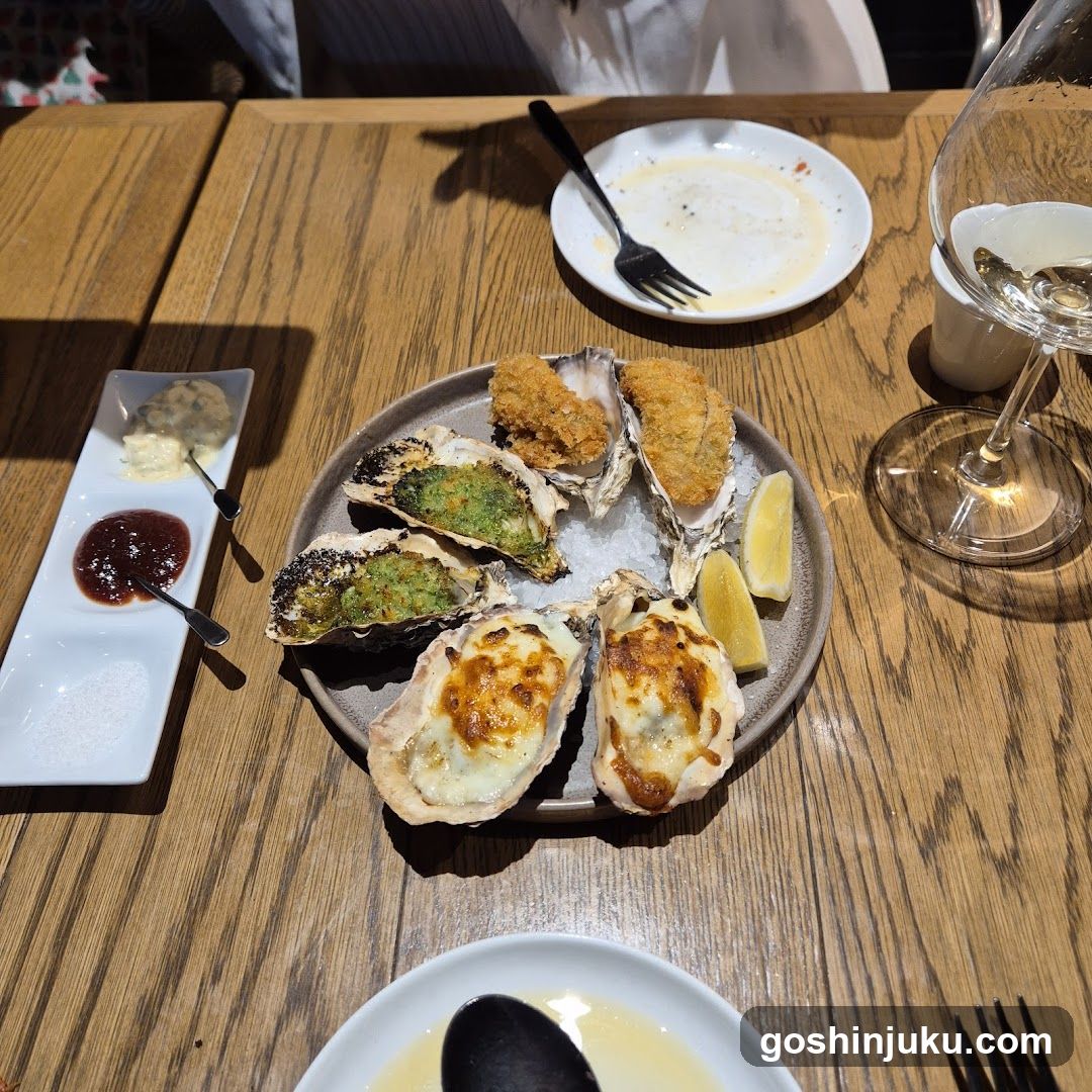 Oyster Platter with Condiments