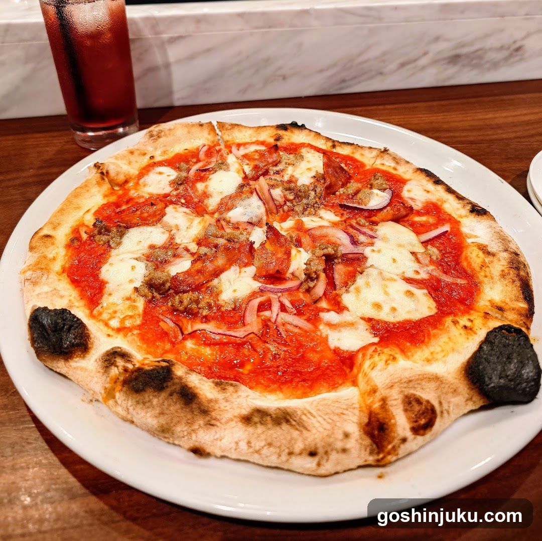 Pizza with Sausage and Onions