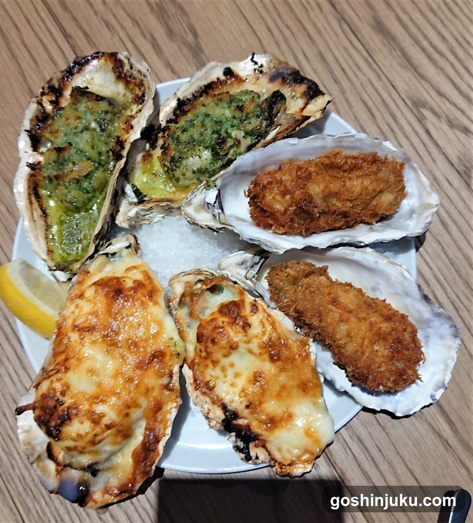 Grilled Oysters with Butter Garlic and Breadcrumbs