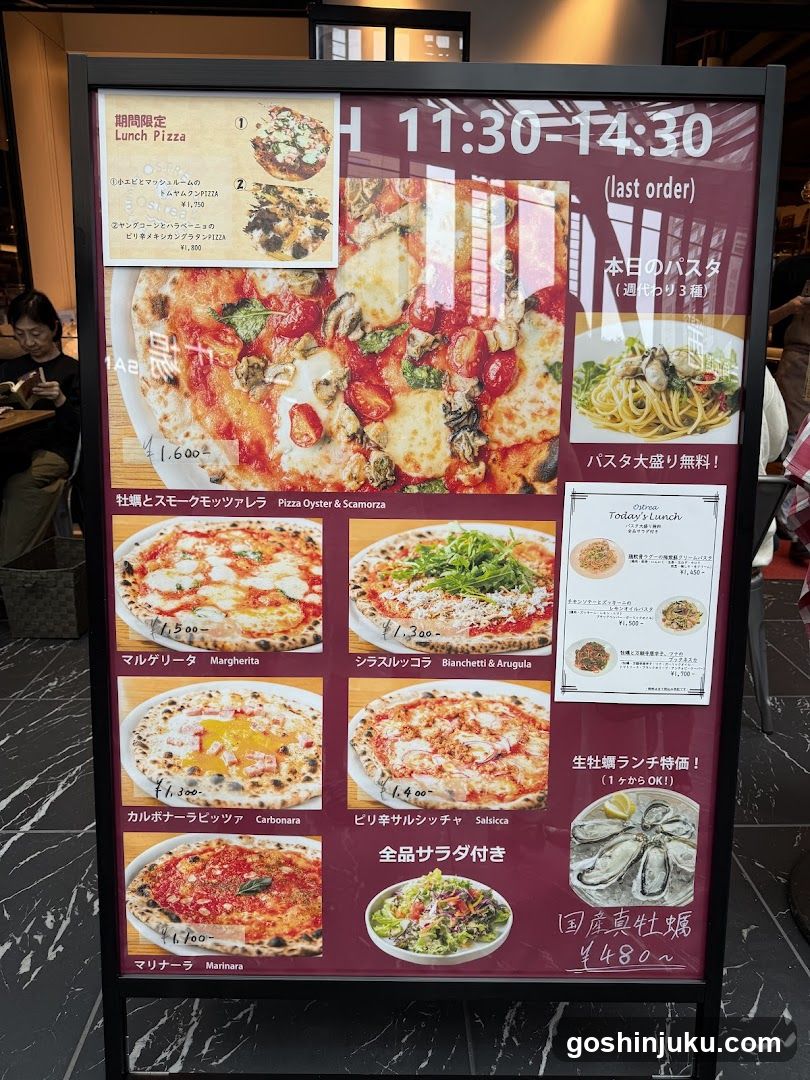 Lunch Pizza Menu Board
