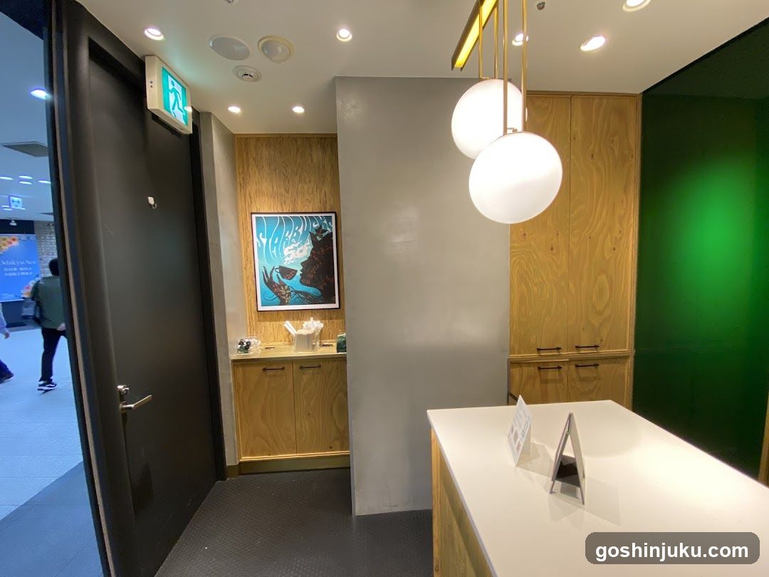 Interior View of Modern Shop Entrance
