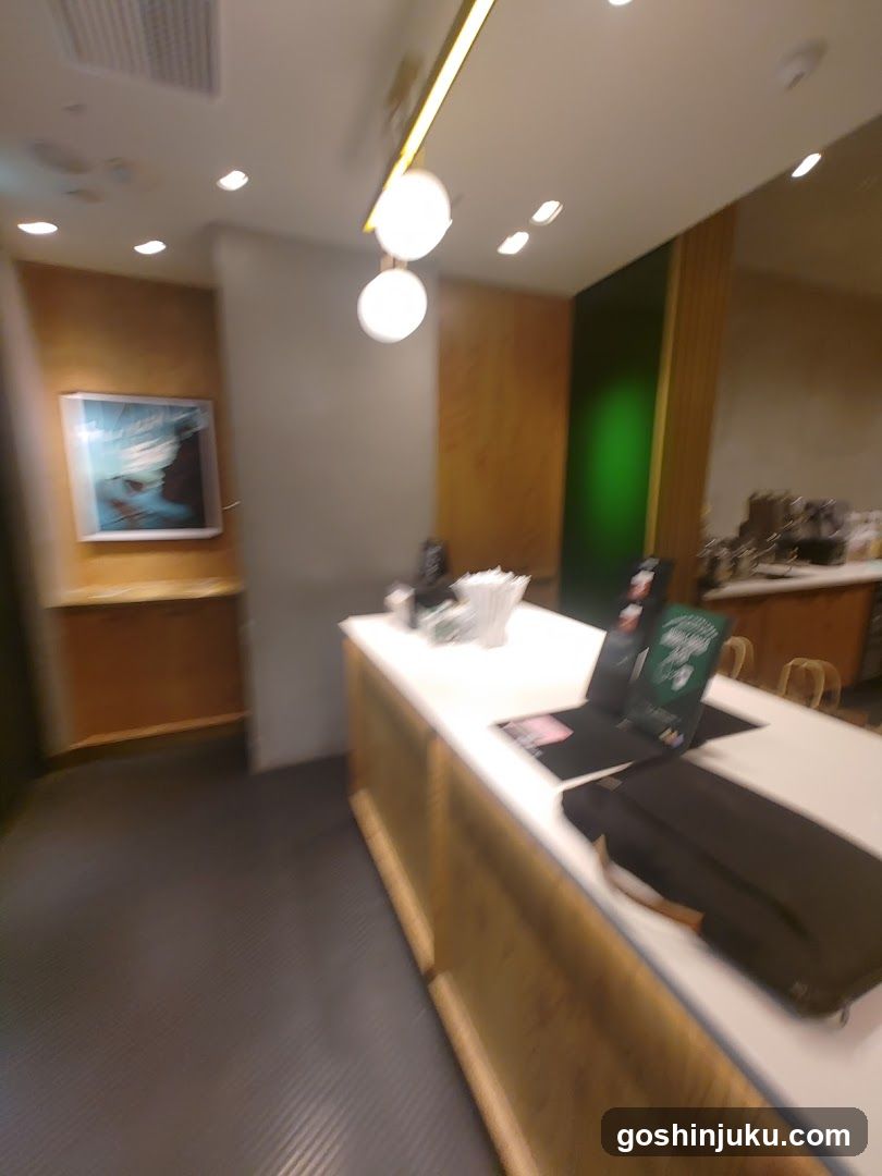 Interior of a modern coffee shop or cafe