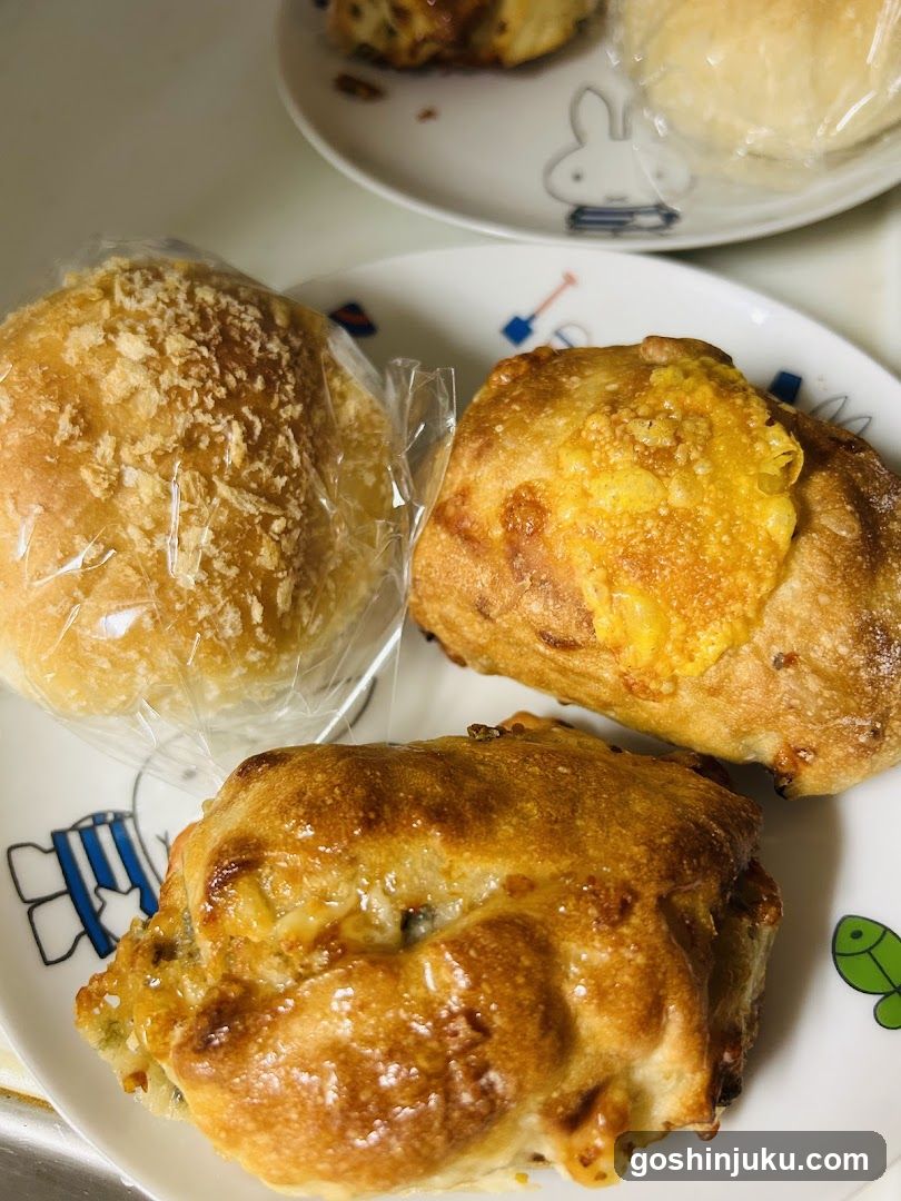 Pastries on plates