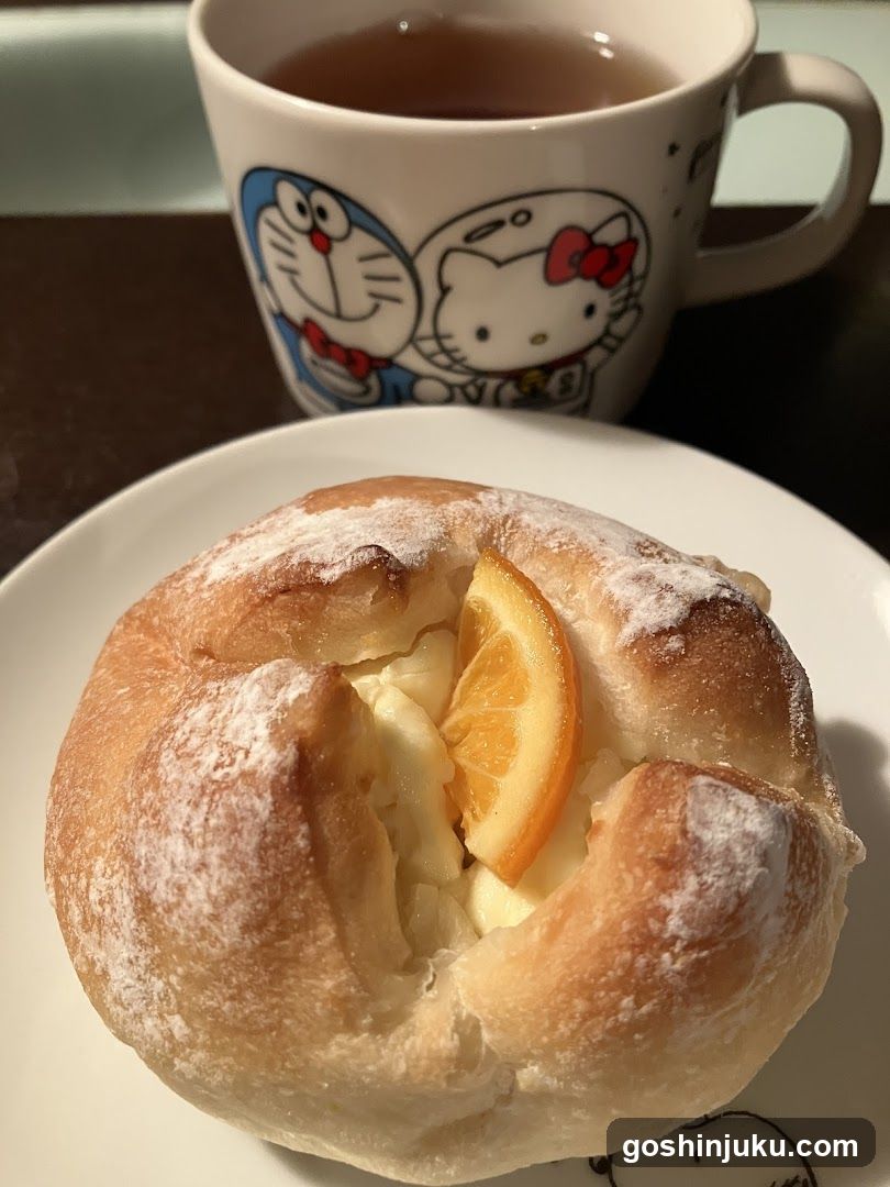 Doraemon and Hello Kitty Mug with Pastry
