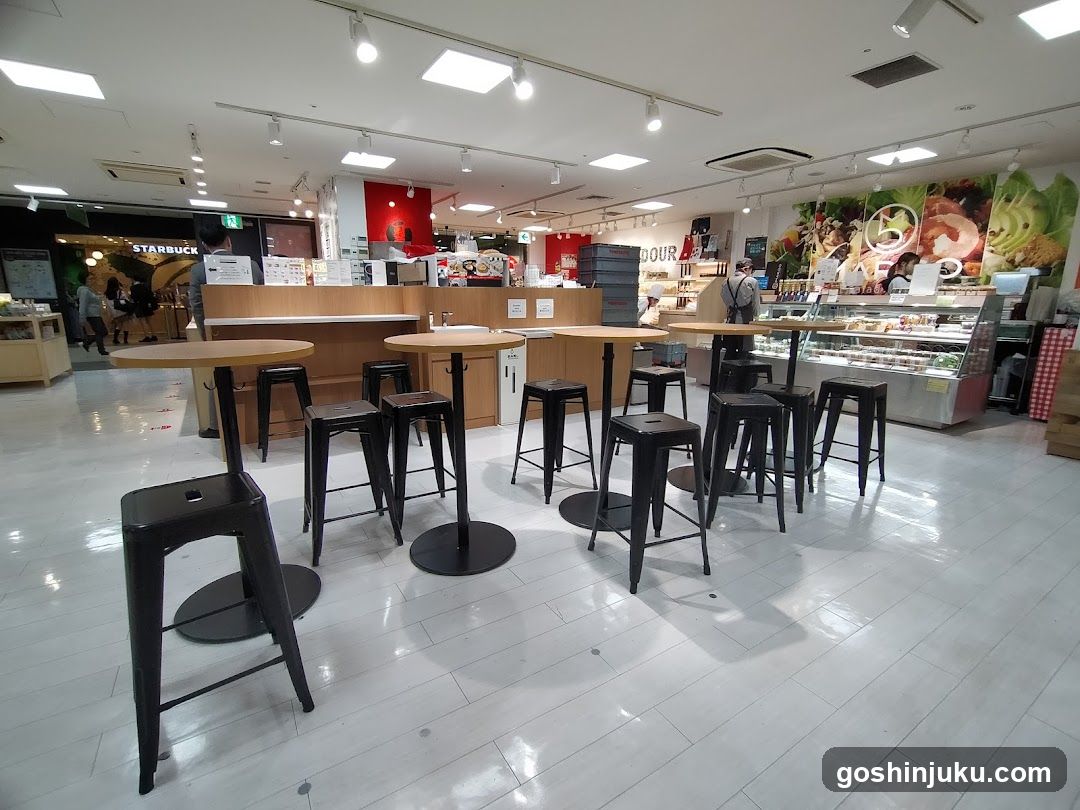 Dining Area with High Tables and Stools