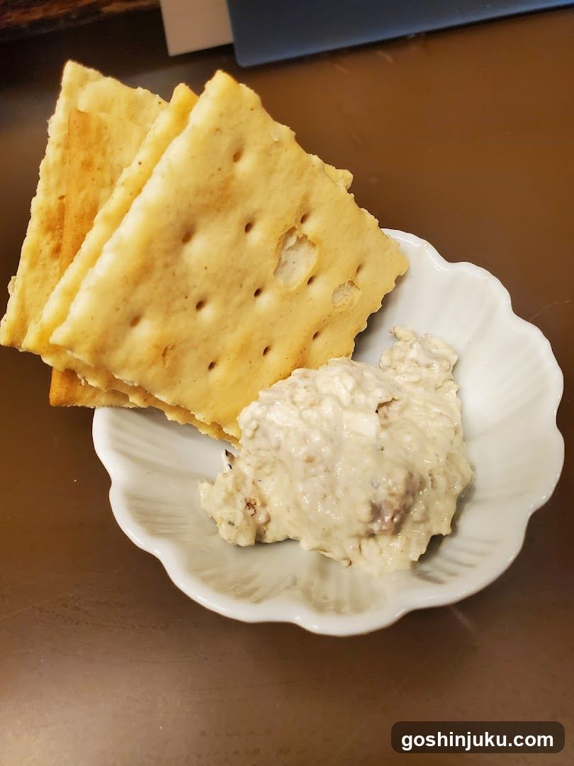 Snack with Crackers and Dip