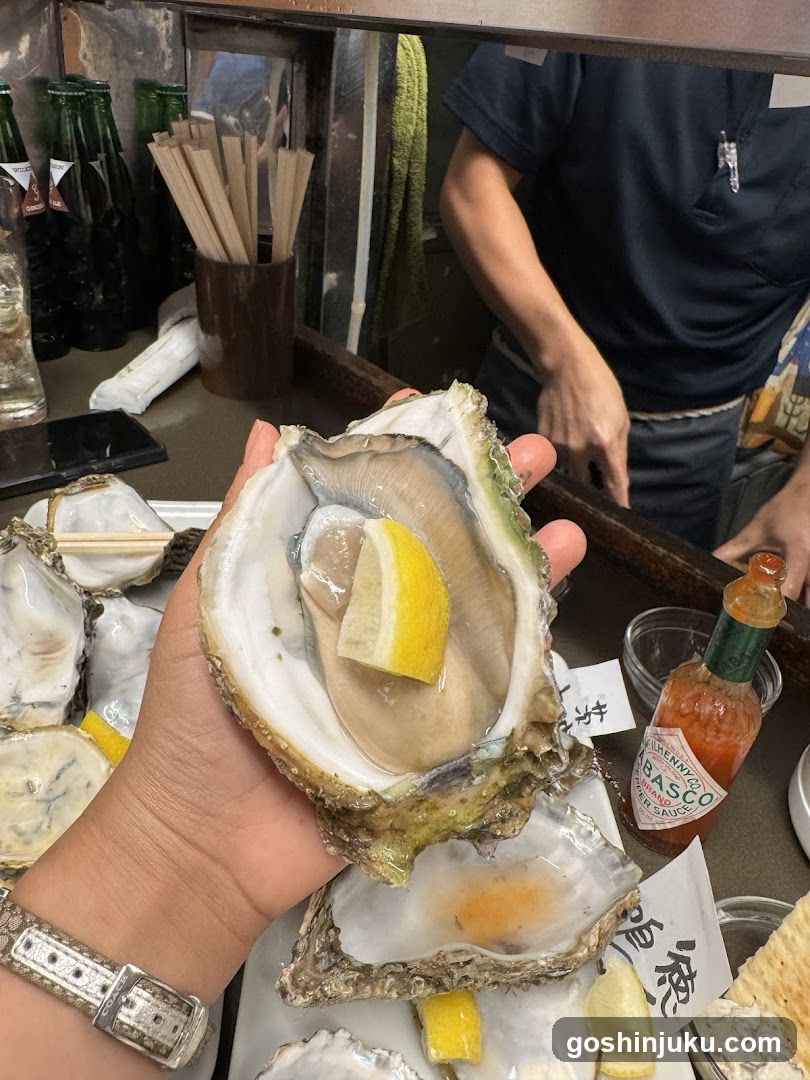 Oyster at a seafood restaurant