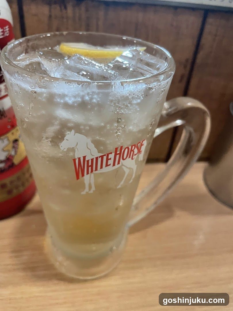 White Horse Beer Mug with Lemon Slice