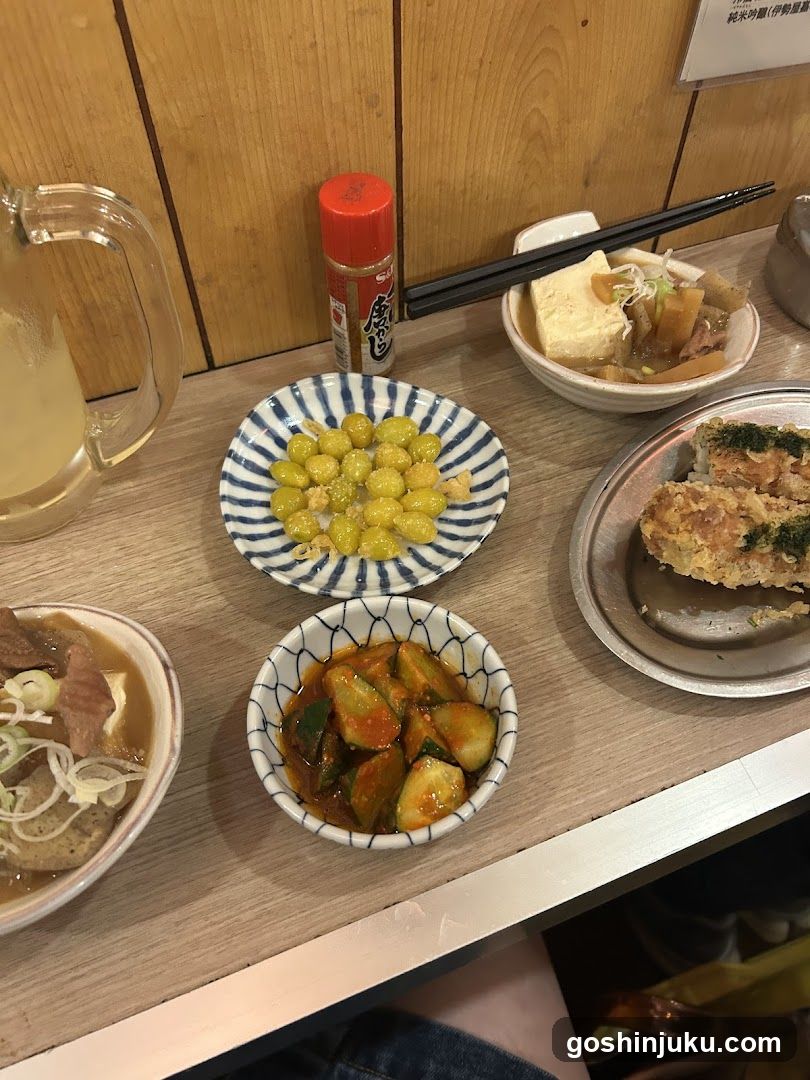 Dining Table with Japanese Food