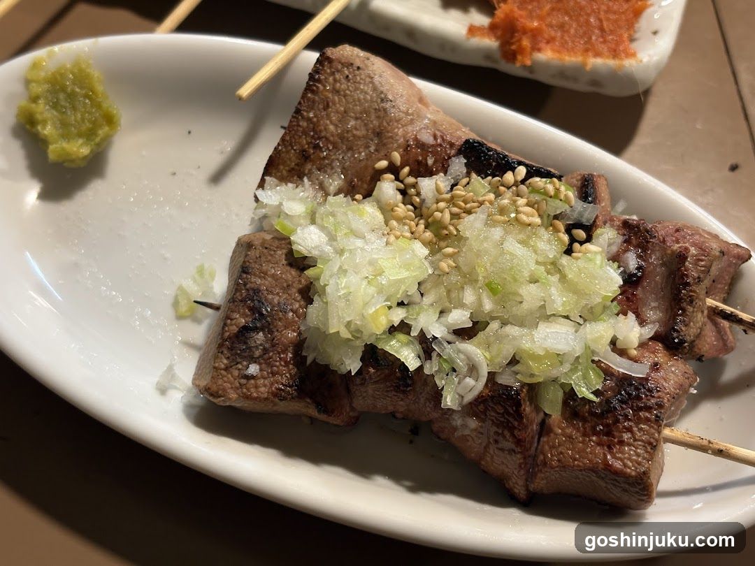 Grilled Meat Skewer with Toppings